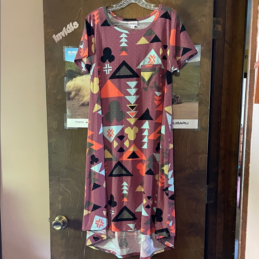 LuLaRoe Disney High Low Dress - Multicolor Geometric